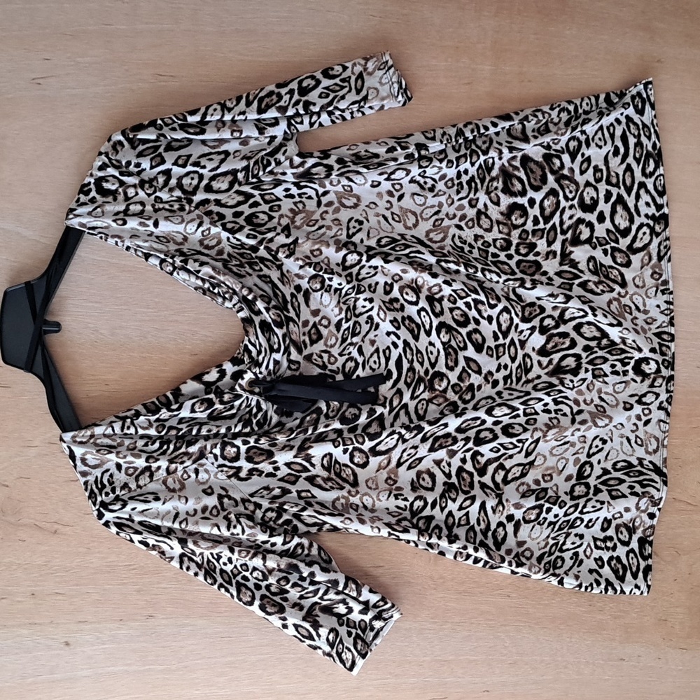 Slim Factor by Investments | Animal Print | Black & Tan | Size XL (Large Fit)